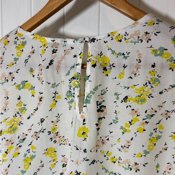 Lucky Brand Floral Ruffle Blouse - White and Yellow - Picture 3 of 11